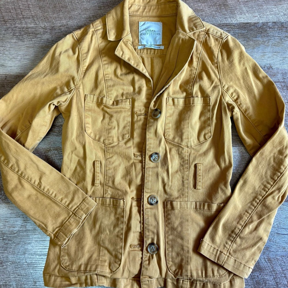Urban Outfitters Mustard Yellow Utility Jacket Sz XS